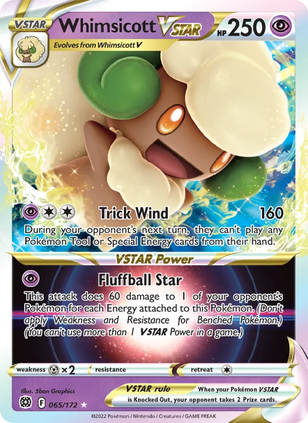 Whimsicott VSTAR Brilliant Stars 065/172