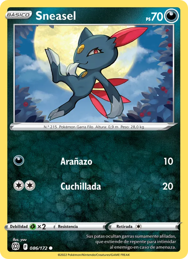 Sneasel Astros Brillantes 086/172