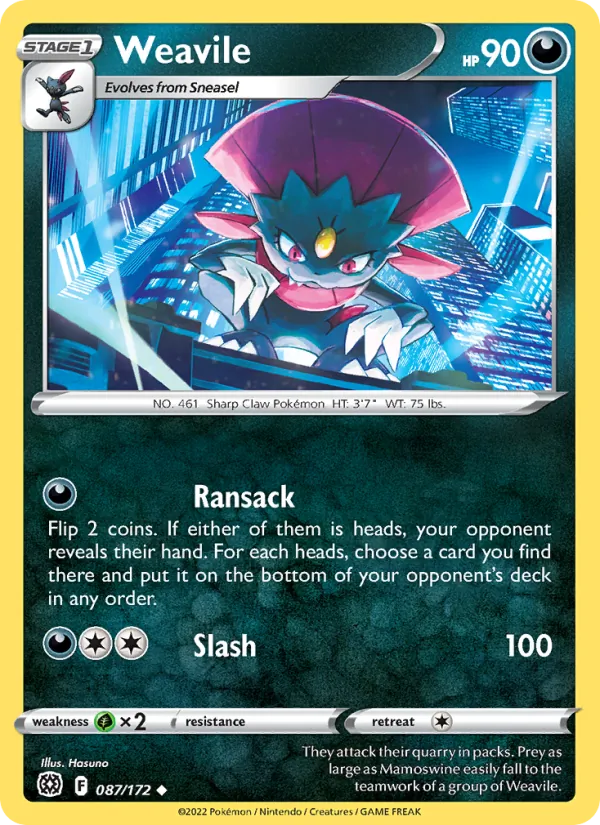 Weavile Brilliant Stars 087/172