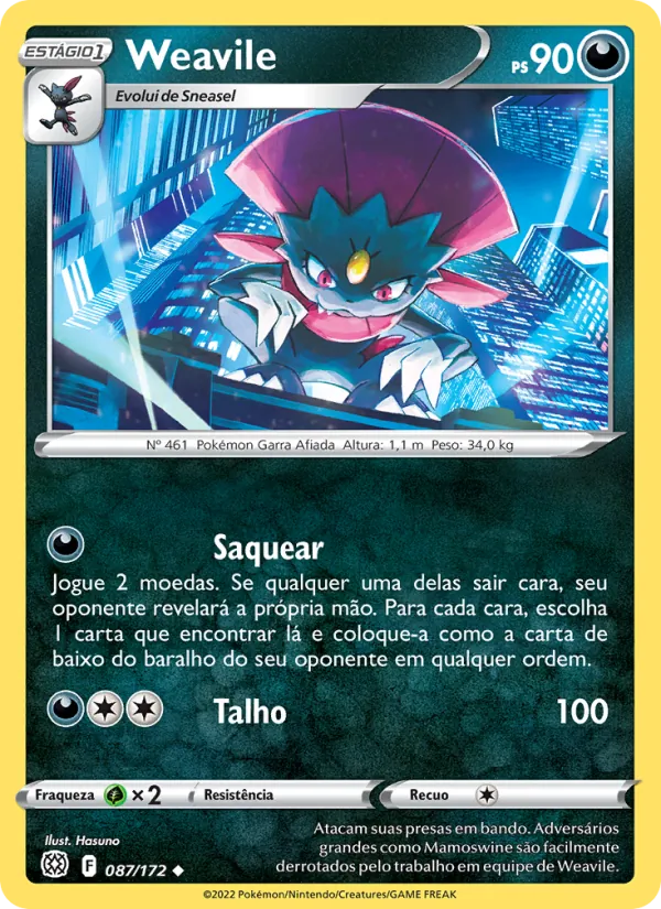 Weavile Astros Cintilantes 087/172