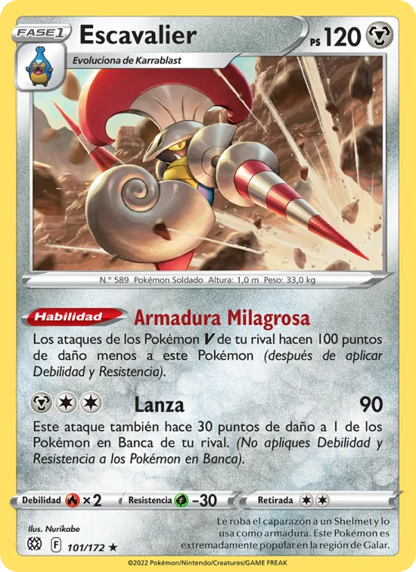 Escavalier Astros Brillantes 101/172
