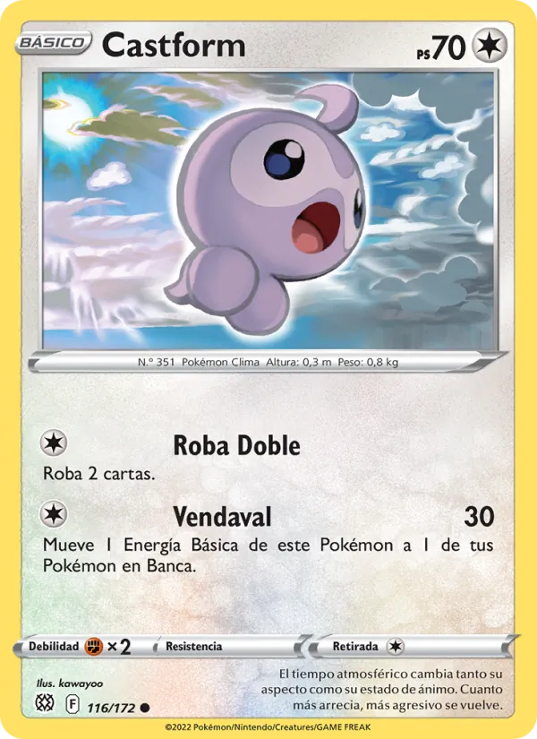 Castform Astros Brillantes 116/172