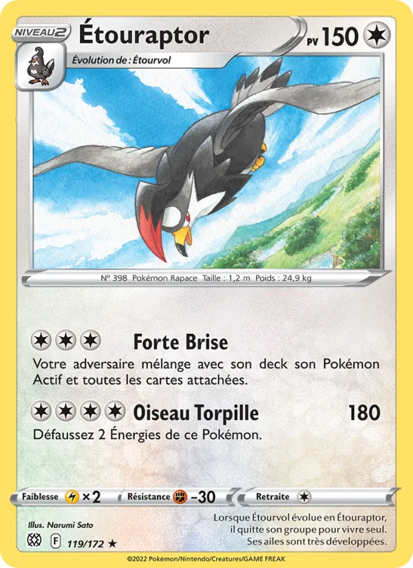 Étouraptor Stars Étincelantes 119/172
