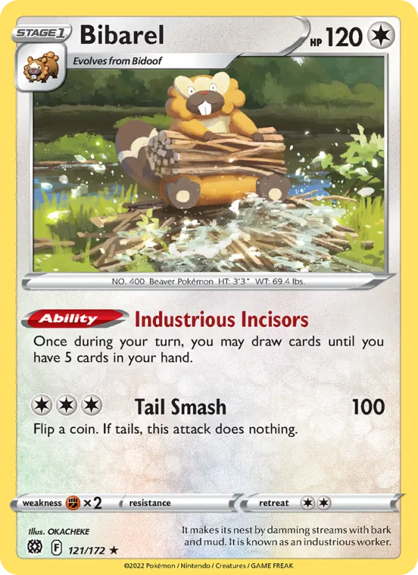 Bibarel Brilliant Stars 121/172