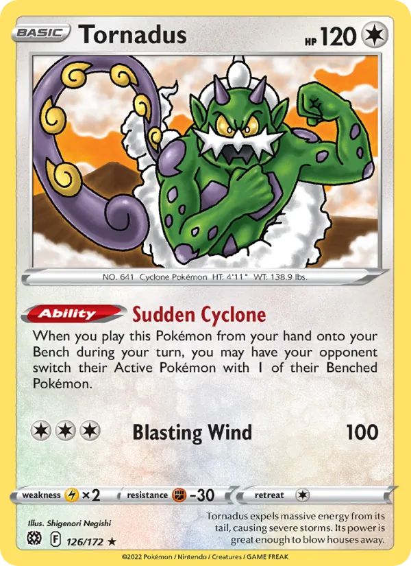 Tornadus Brilliant Stars 126/172