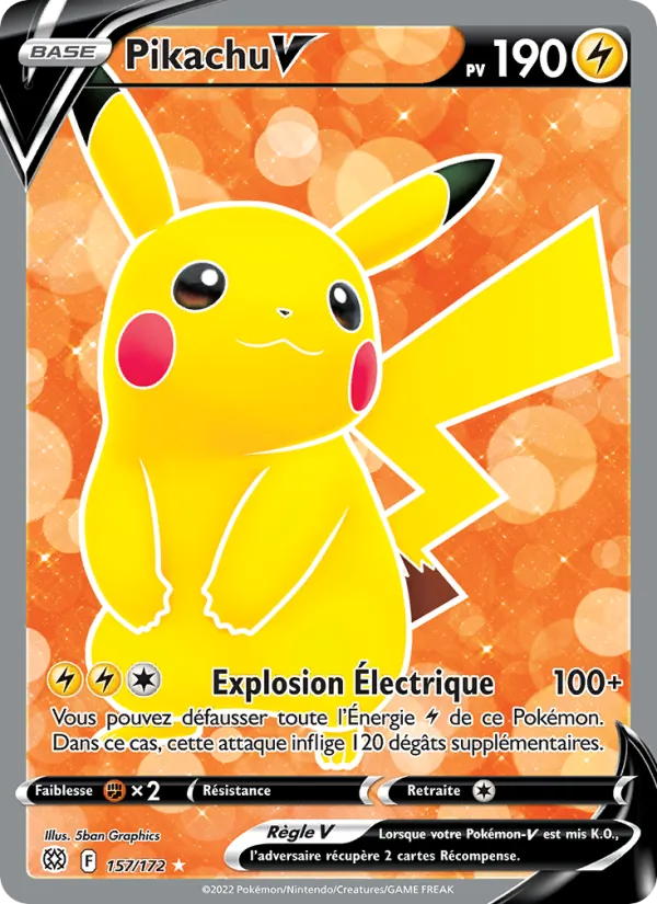 Pikachu V Stars Étincelantes 157/172