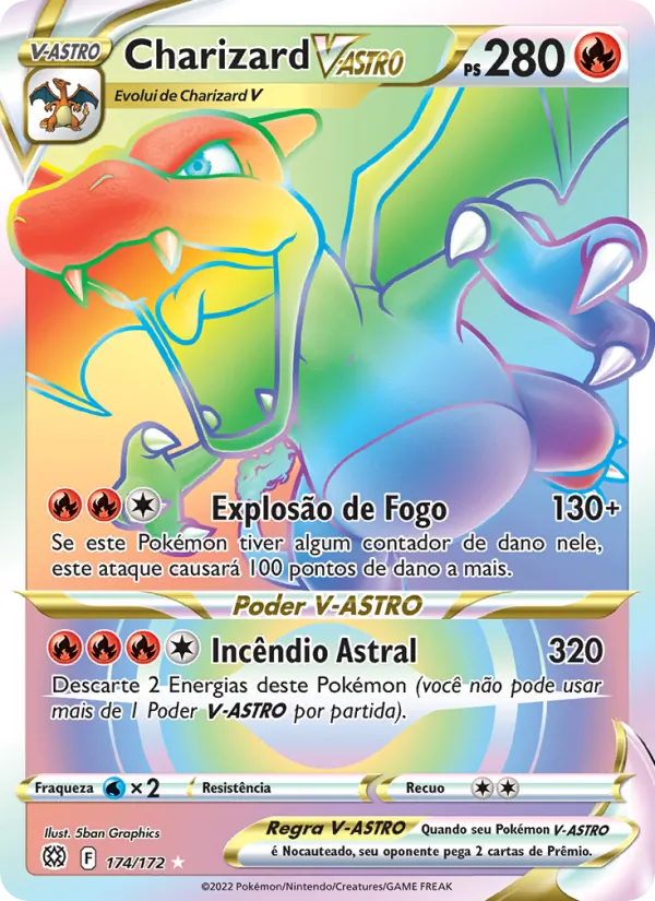 Charizard V-ASTRO Astros Cintilantes 174/172