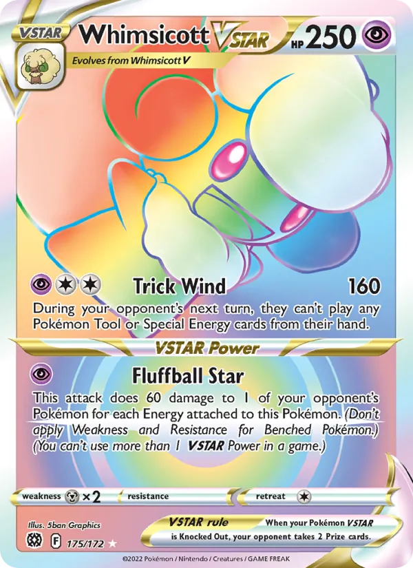 Whimsicott VSTAR Brilliant Stars 175/172