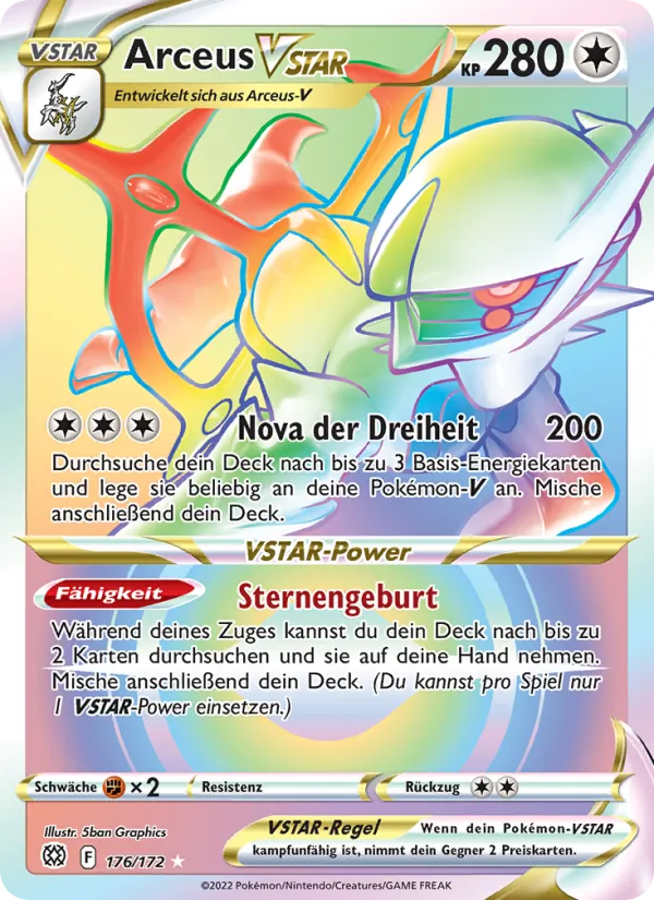 Arceus VSTAR Strahlende Sterne 176/172