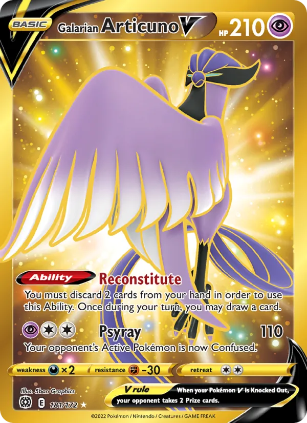 Galarian Articuno V Brilliant Stars 181/172