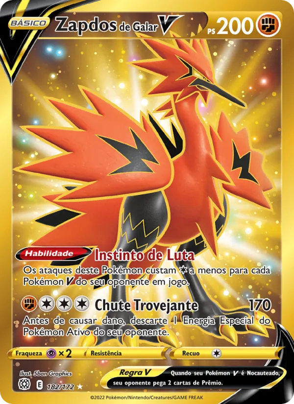 Zapdos de Galar V Astros Cintilantes 182/172
