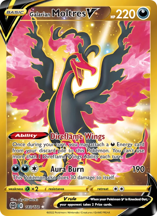 Galarian Moltres V Brilliant Stars 183/172