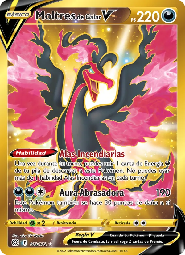 Moltres de Galar V Astros Brillantes 183/172