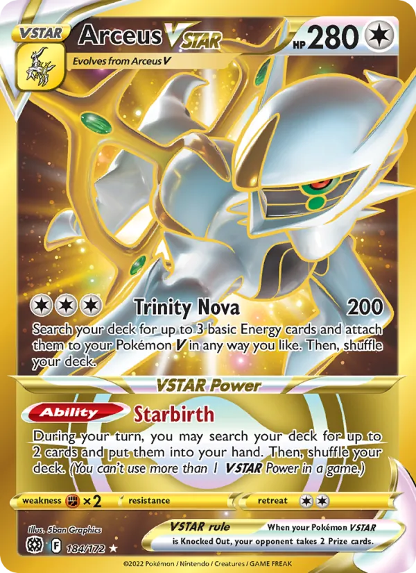 Arceus VSTAR Brilliant Stars 184/172