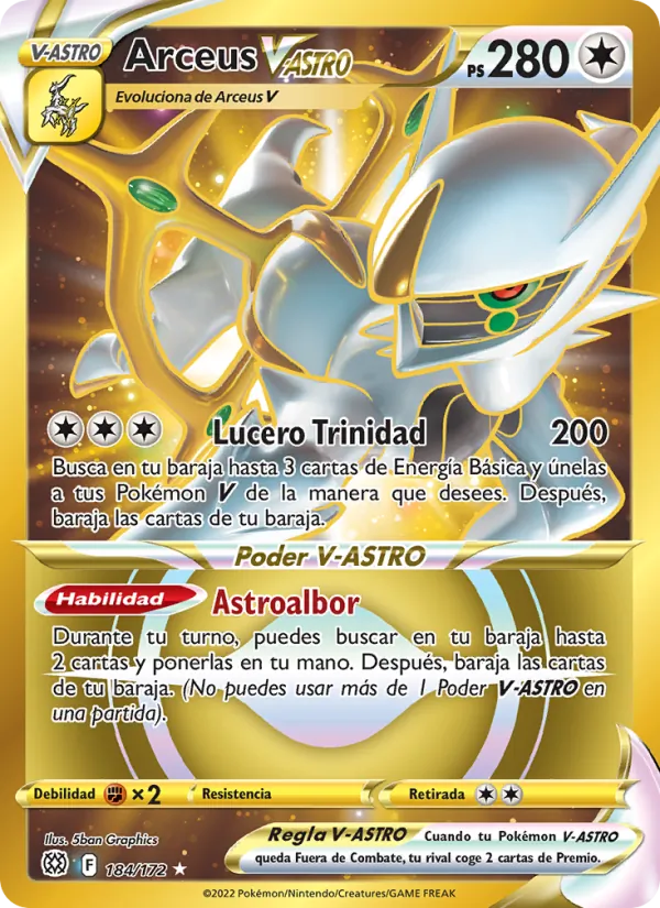 Arceus V-ASTRO Astros Brillantes 184/172