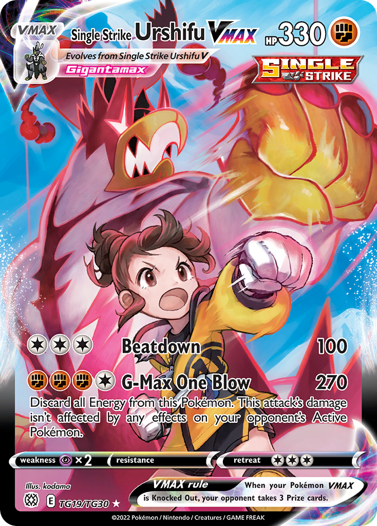Single Strike Urshifu VMAX Brilliant Stars Trainer Gallery TG19/30
