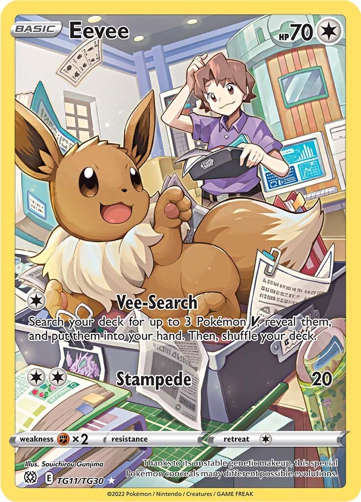Eevee Astros Brillantes Galería de Entrenador TG11/30