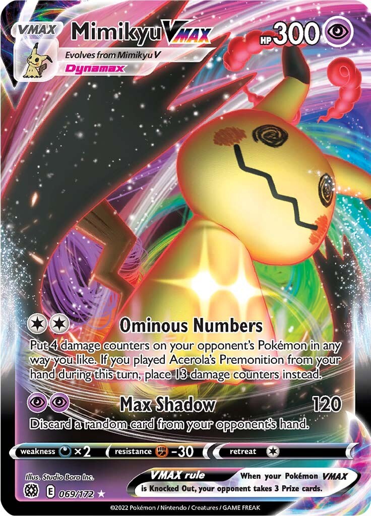 Mimikyu VMAX Astros Brillantes Galería de Entrenador TG17/30