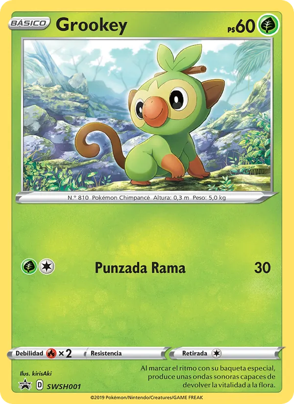 Grookey Cartas de promoción ESES SWSH001/307