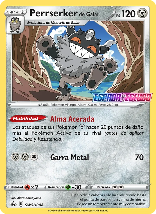 Perrserker de Galar Cartas de promoción ESES SWSH008/307