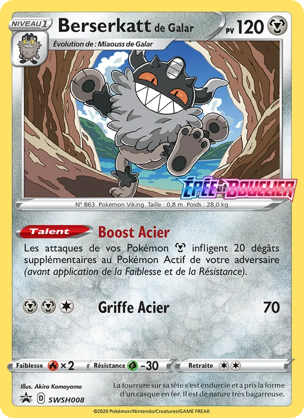 Berserkatt de Galar Promo SWSH SWSH008/307
