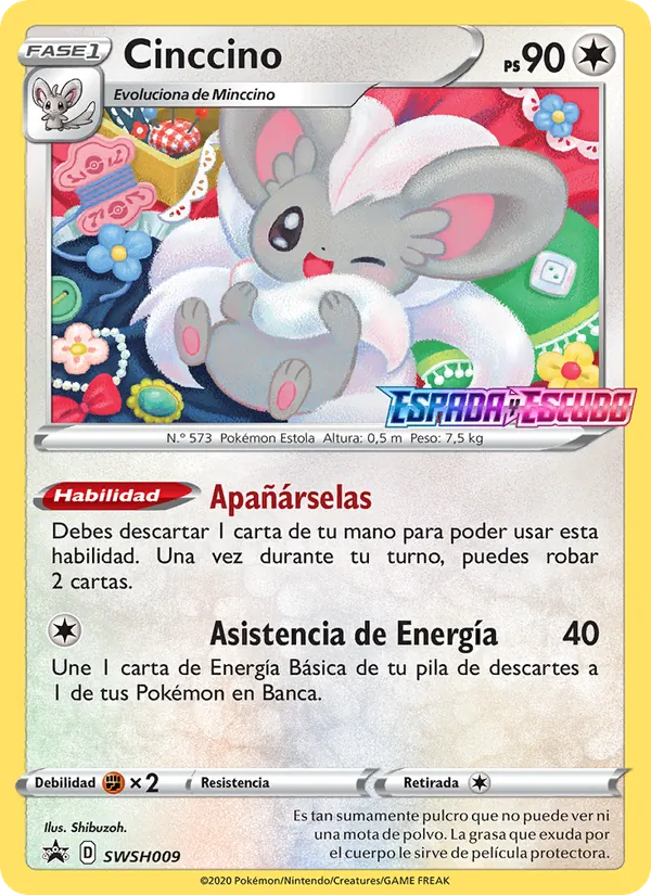 Cinccino Cartas de promoción ESES SWSH009/307