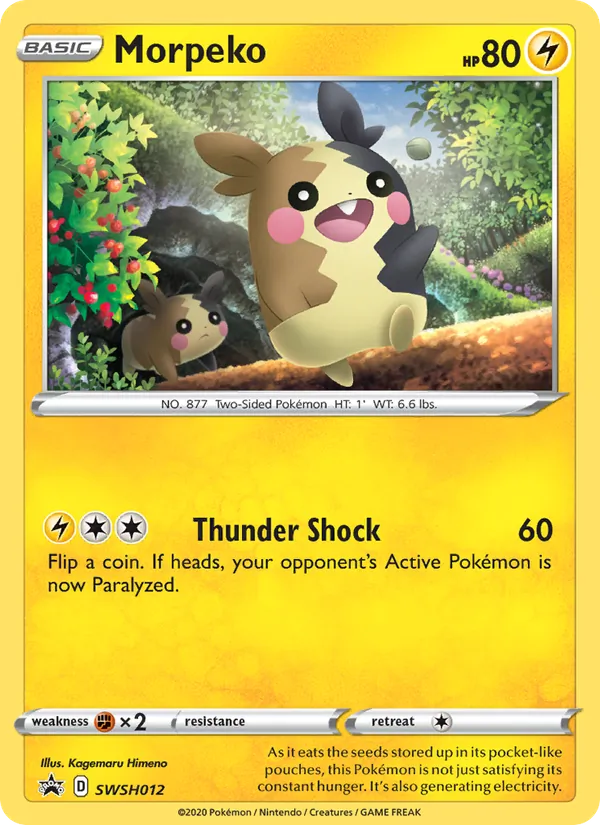 Morpeko SWSH Black Star Promos SWSH012/307