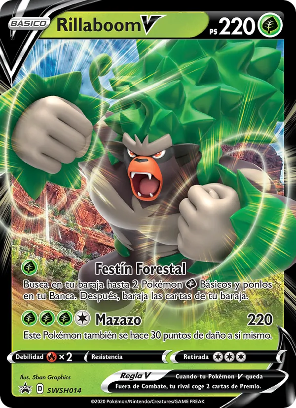 Rillaboom V Cartas de promoción ESES SWSH014/307