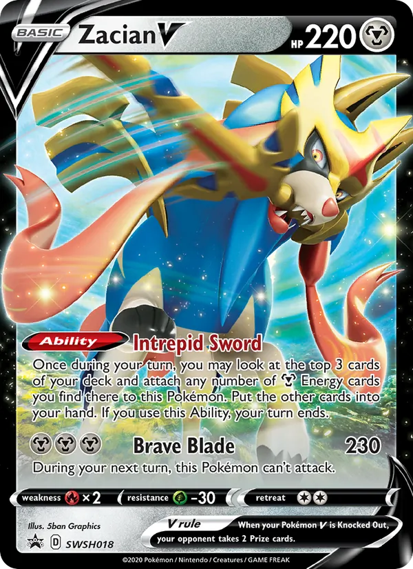 Zacian V SWSH Black Star Promos SWSH018/307