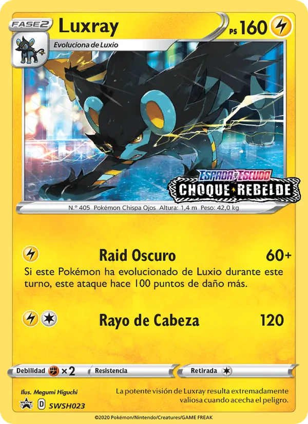 Luxray Cartas de promoción ESES SWSH023/307