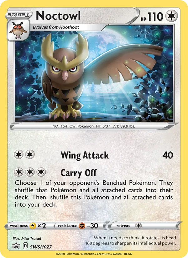 Noctowl SWSH Black Star Promos SWSH027/307
