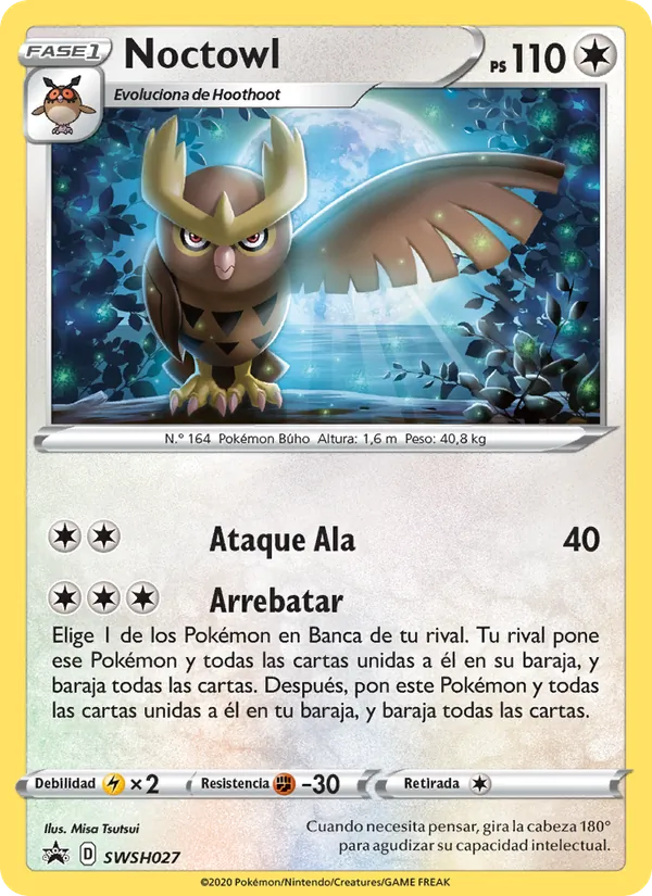 Noctowl Cartas de promoción ESES SWSH027/307