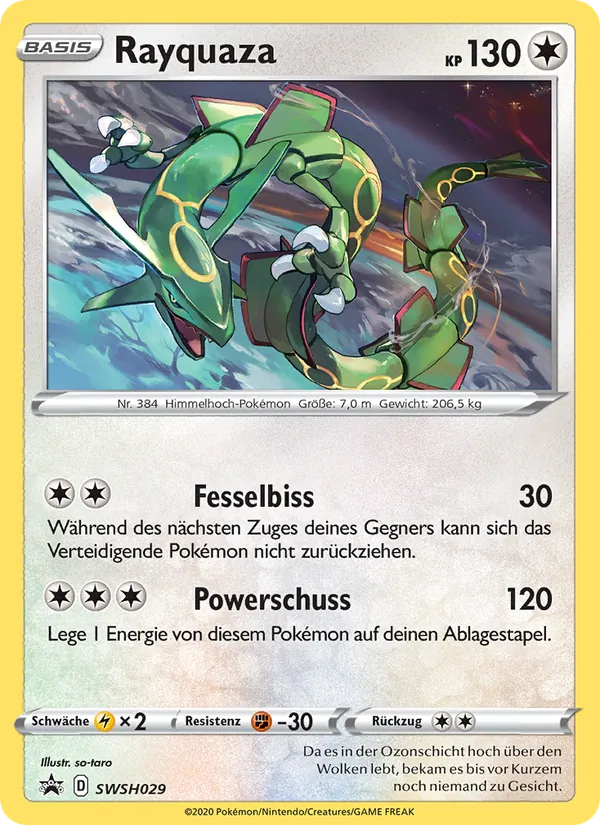 Rayquaza SCSC Promokarten SWSH029/307