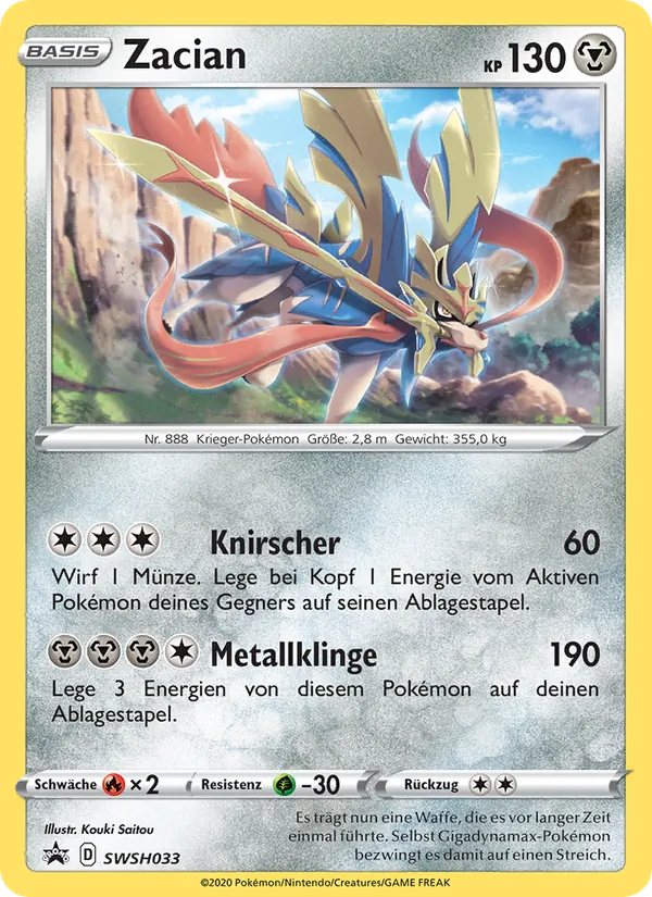 Zacian SCSC Promokarten SWSH033/307