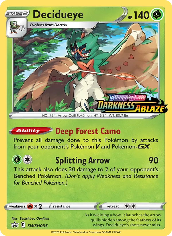 Decidueye SWSH Black Star Promos SWSH035/307
