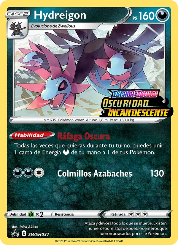 Hydreigon Cartas de promoción ESES SWSH037/307