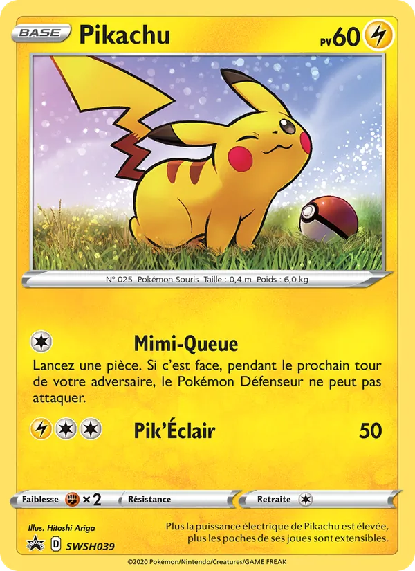 Pikachu Promo SWSH SWSH039/307