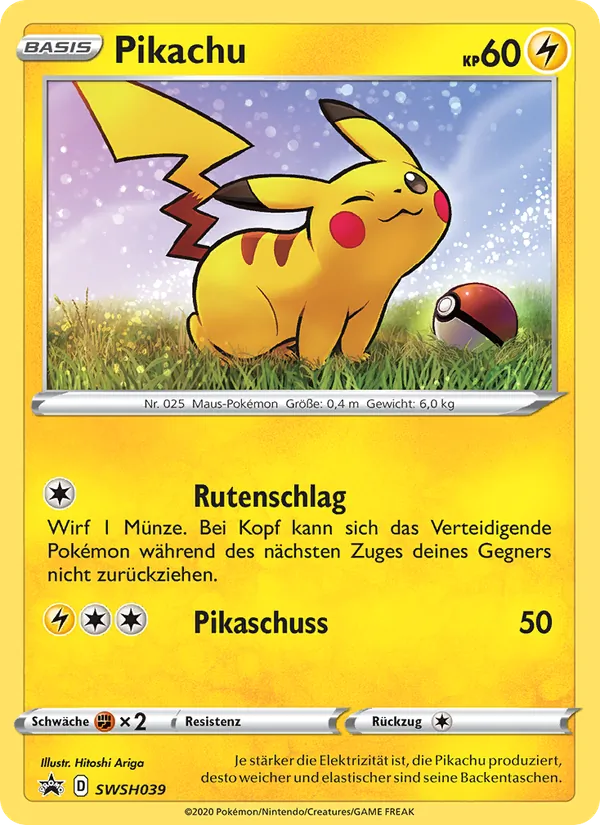 Pikachu SCSC Promokarten SWSH039/307