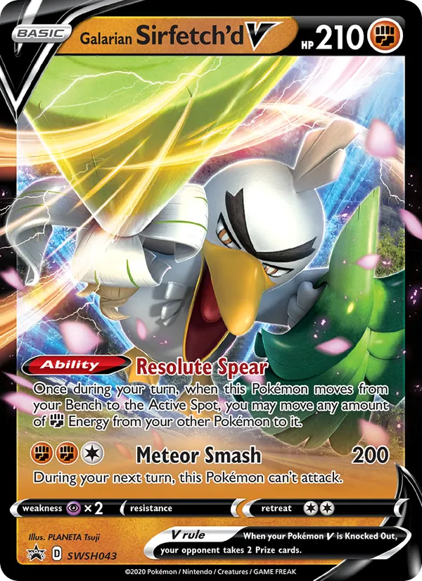 Galarian Sirfetch'd V SWSH Black Star Promos SWSH043/307