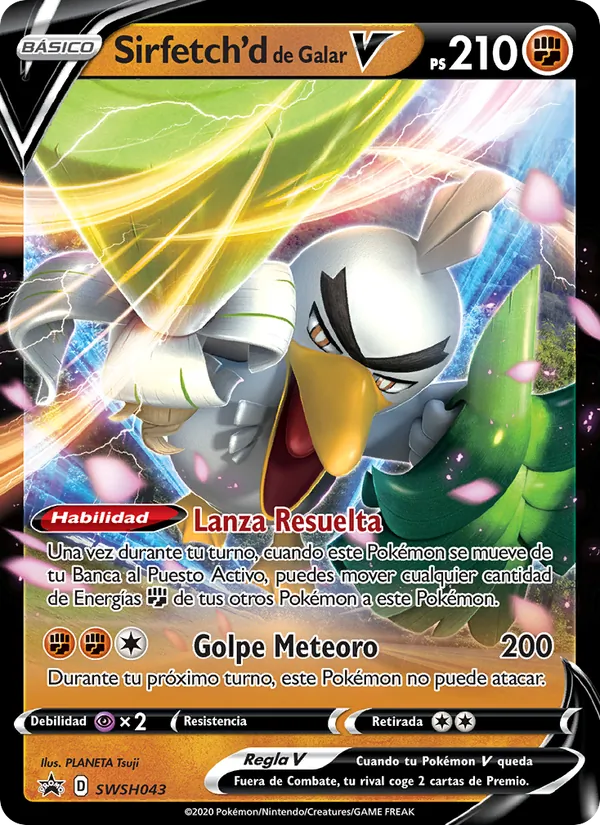 Sirfetch'd de Galar V Cartas de promoción ESES SWSH043/307