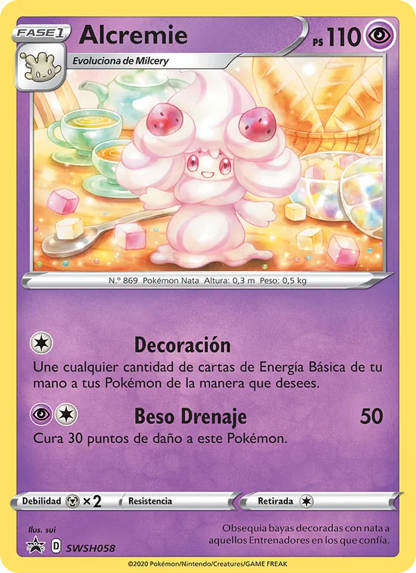 Alcremie Cartas de promoción ESES SWSH058/307