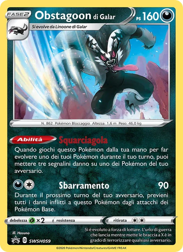 Obstagoon di Galar SPSC Promo SWSH059/307