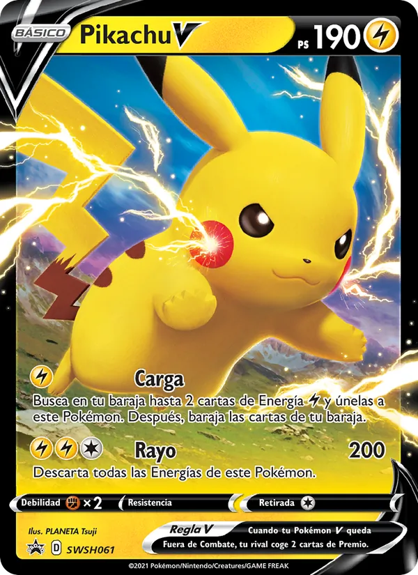 Pikachu V Cartas de promoción ESES SWSH061/307