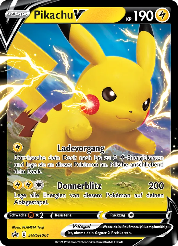 Pikachu V SCSC Promokarten SWSH061/307