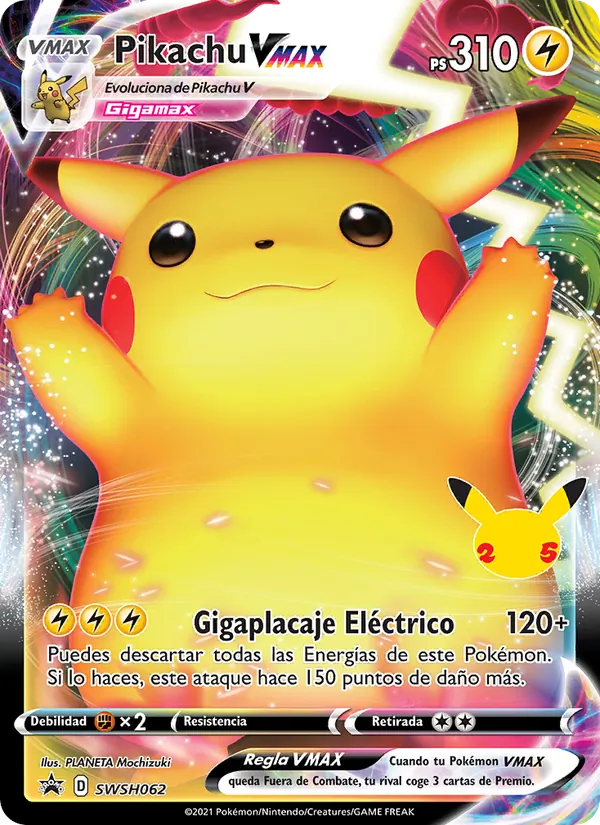 Pikachu VMAX Cartas de promoción ESES SWSH062/307