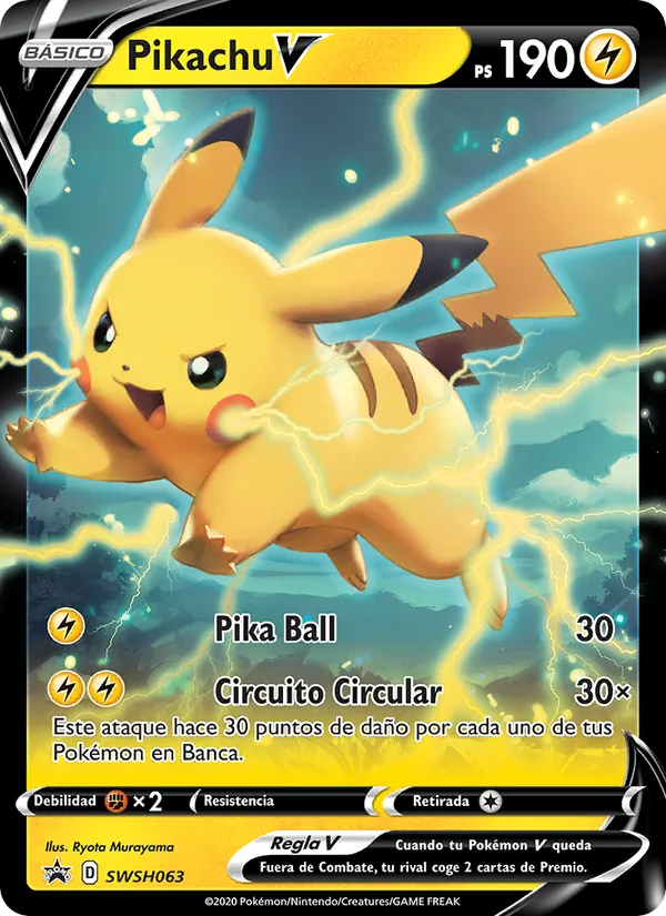 Pikachu V Cartas de promoción ESES SWSH063/307