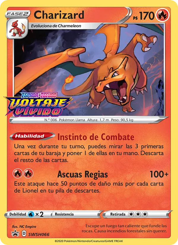 Charizard Cartas de promoción ESES SWSH066/307