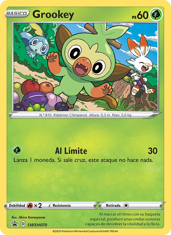 Grookey Cartas de promoción ESES SWSH070/307