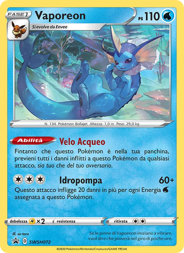 Vaporeon SPSC Promo SWSH072/307