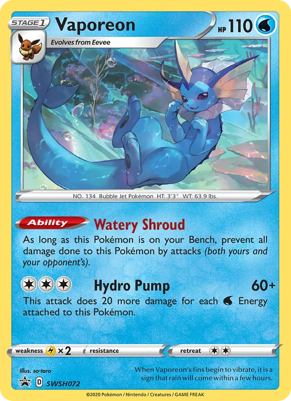 Vaporeon ESES Promos SWSH072/307